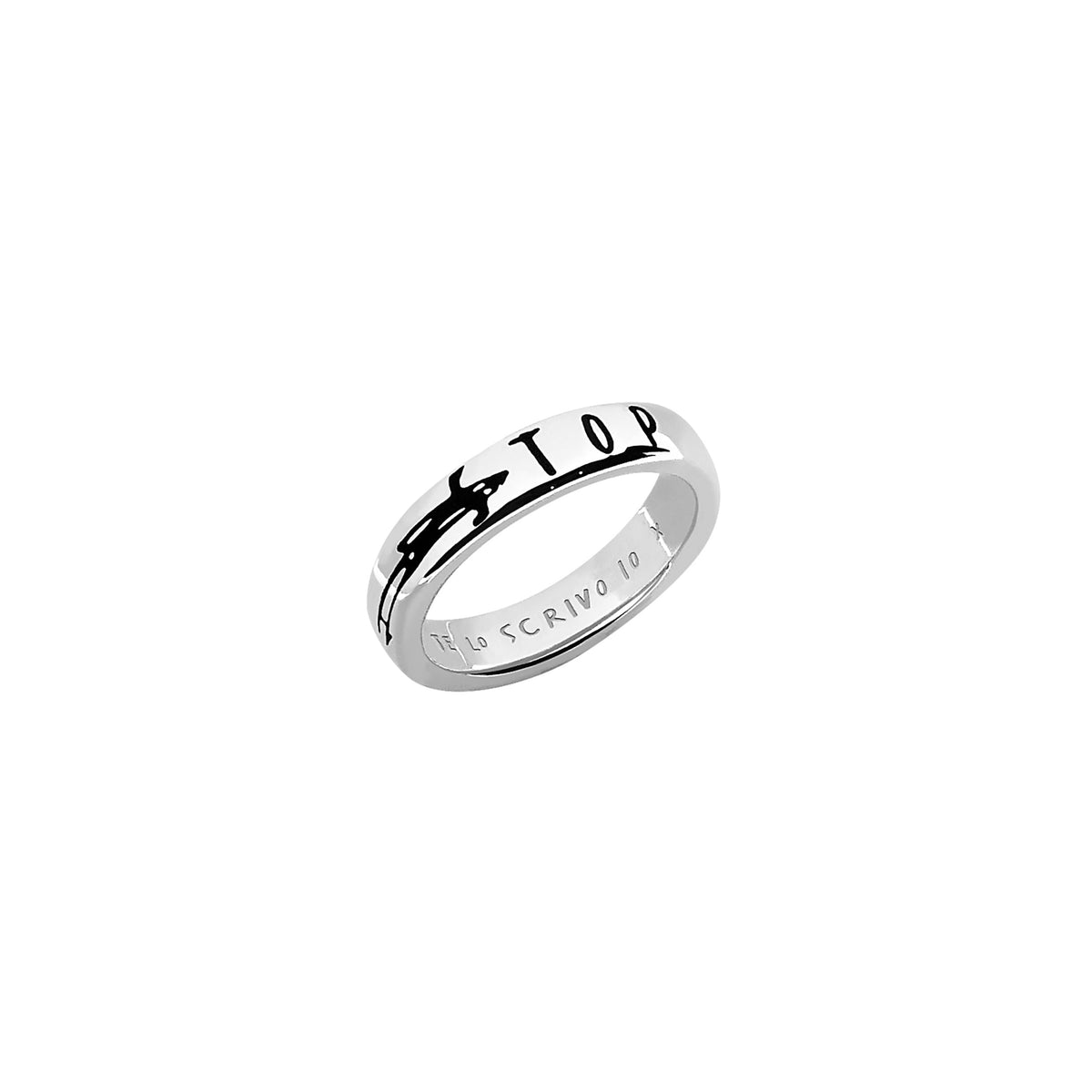 Stop te.loscrivoio sterling silver Ring - Silver