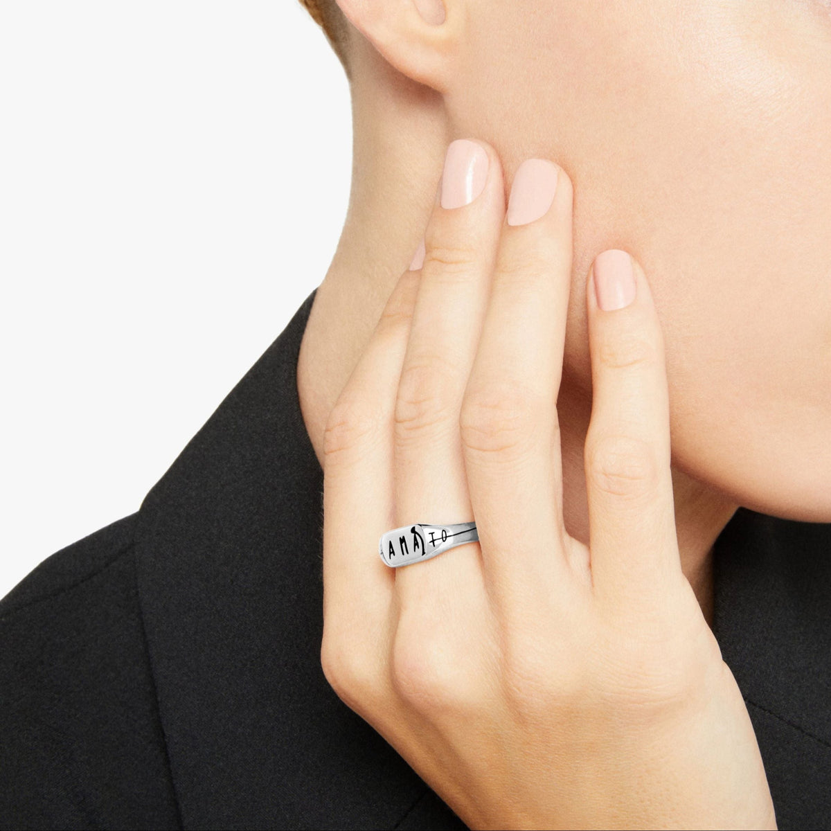 Cuore affamato te.loscrivoio sterling silver Ring - Silver