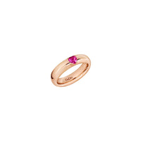 Heart rose gold & ruby Ring - Rose Gold