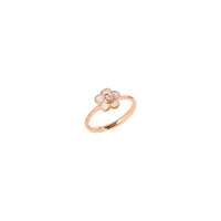 Flower rose gold & mother-of-pearl diamond Ring - Rose Gold