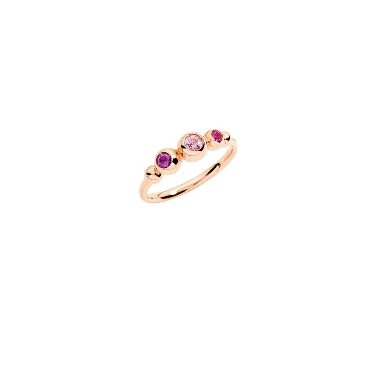 Bollicine rose gold & sapphire ruby amethyst Ring - Rose Gold