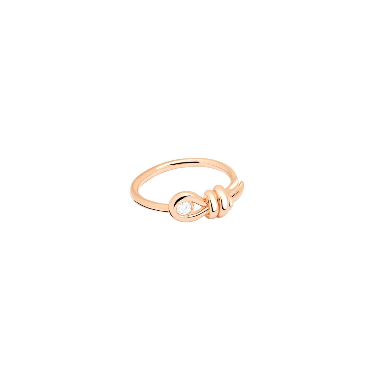 Nodo rose gold & diamond Ring - Rose Gold
