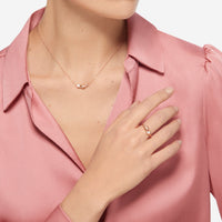 Nodo rose gold & diamond Ring - Rose Gold
