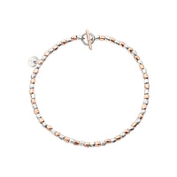 Mini Granelli sterling silver & rose gold Bracelet - Rose Gold & Silver