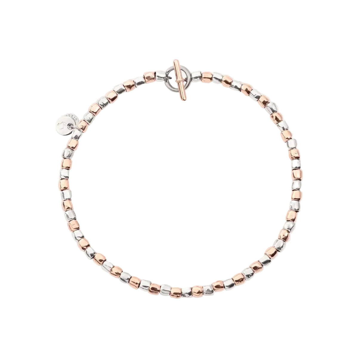 Mini Granelli sterling silver & rose gold Bracelet - Rose Gold & Silver