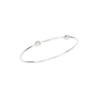 Nodo sterling silver with bayonet clasp Bangle - Silver