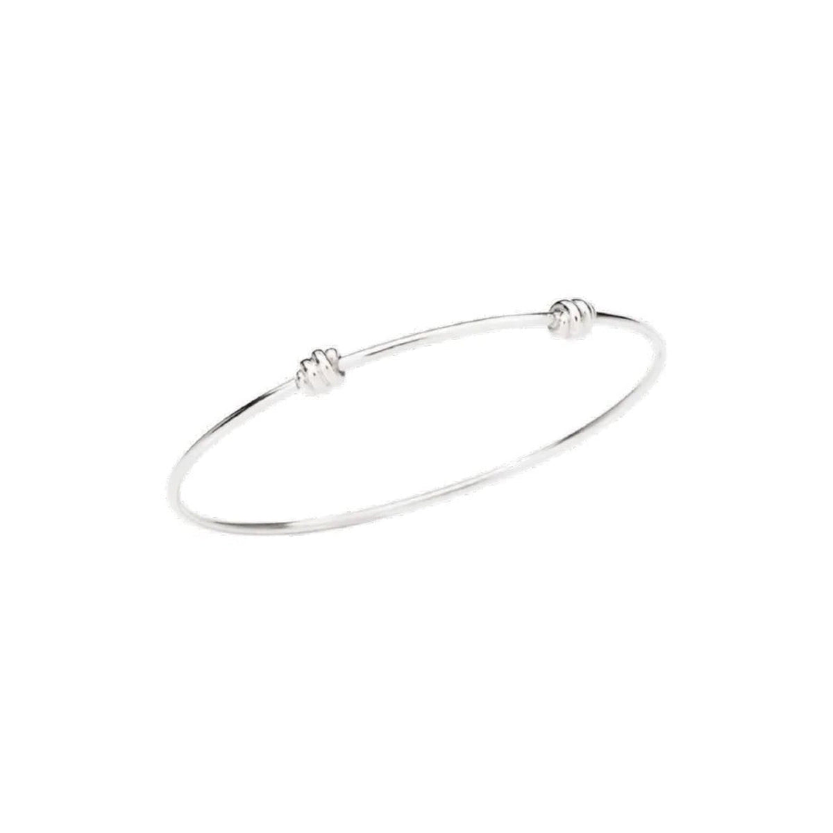 Nodo sterling silver with bayonet clasp Bangle - Silver