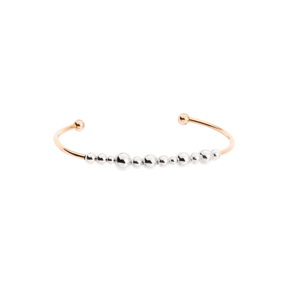 Bollicine rose gold & silver Cuff bracelet - Rose Gold & Silver