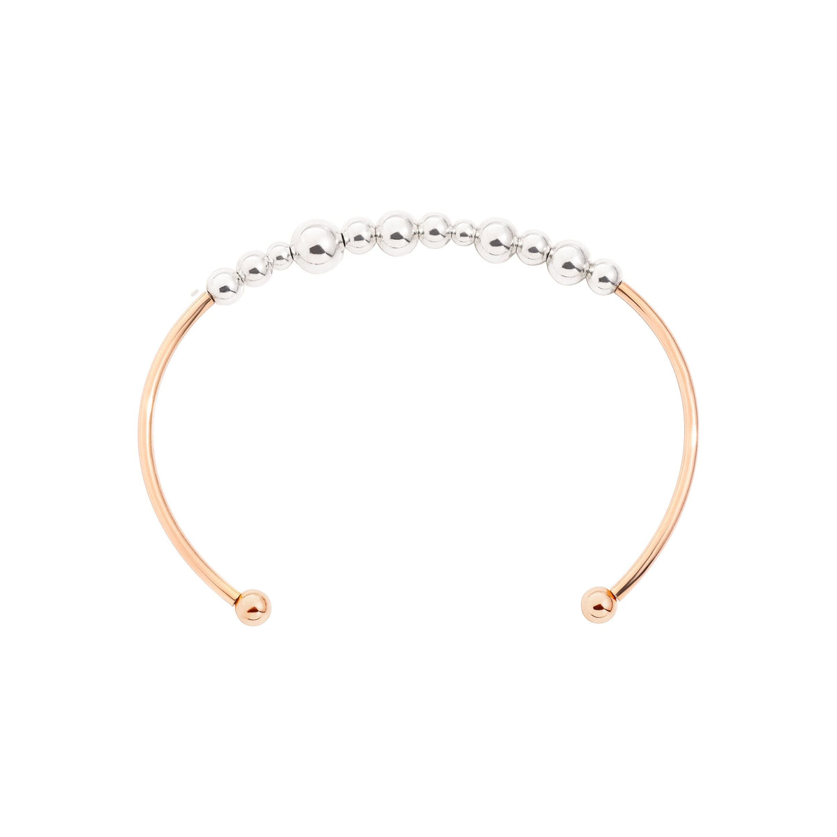Bollicine rose gold & silver Cuff bracelet - Rose Gold & Silver