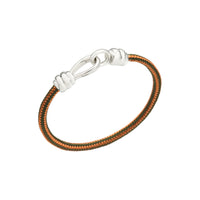 Nodo silver & orange Bracelet - Silver