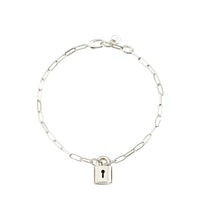 Lock silver Bracelet - Silver
