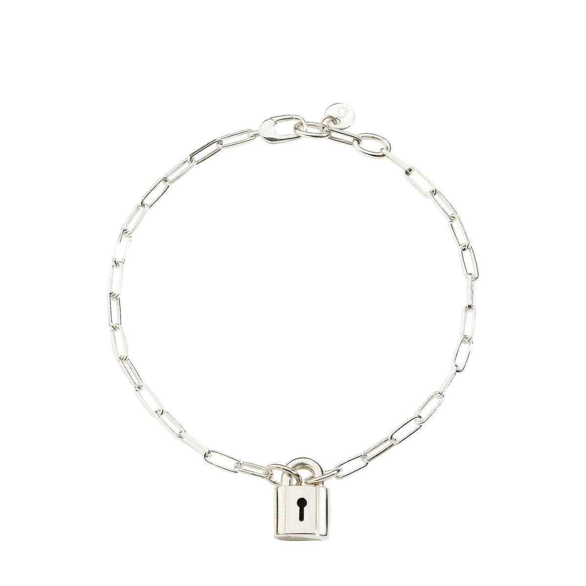 Lock silver Bracelet - Silver