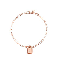 Lock gold plated silver Bracelet - Silver