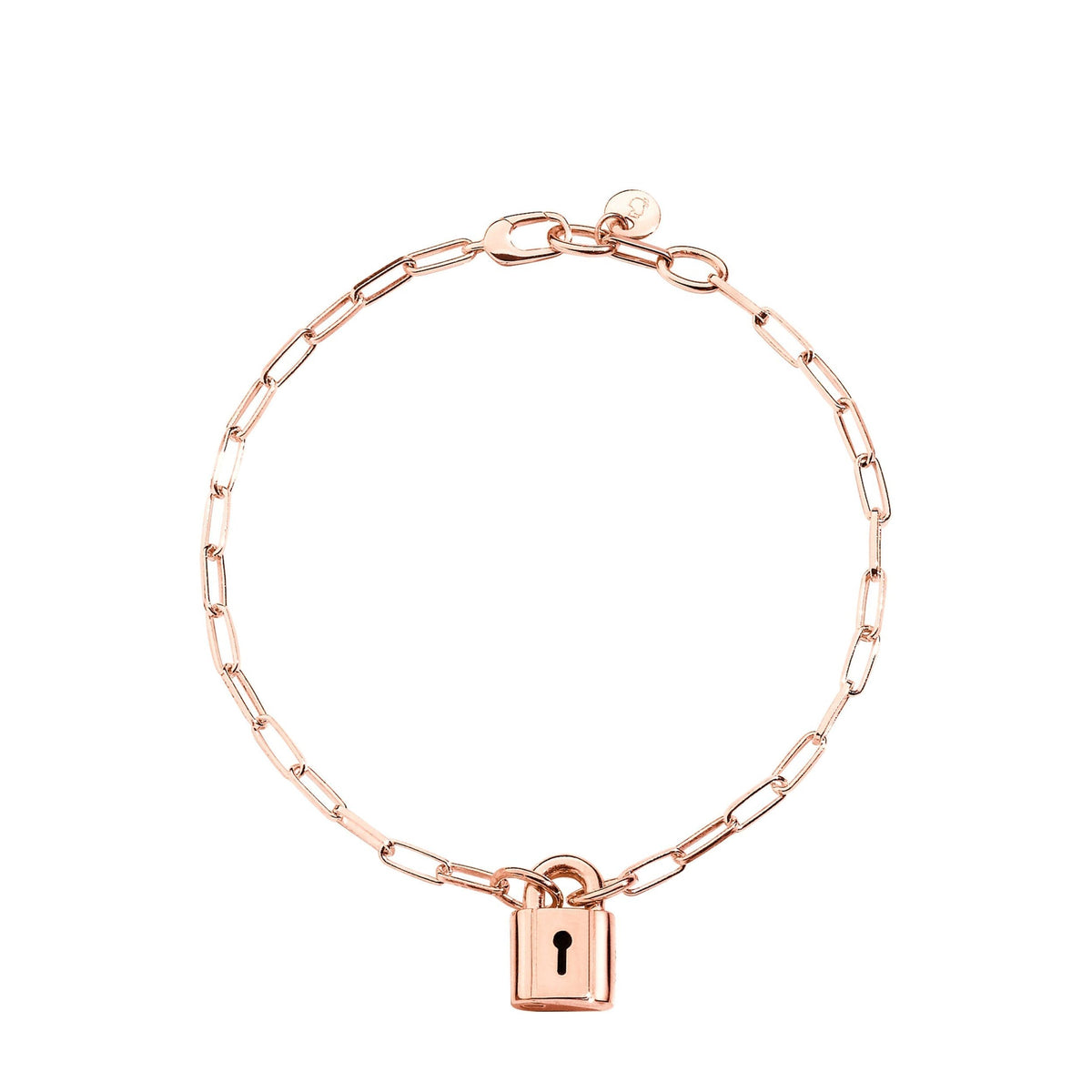 Lock gold plated silver Bracelet - Silver