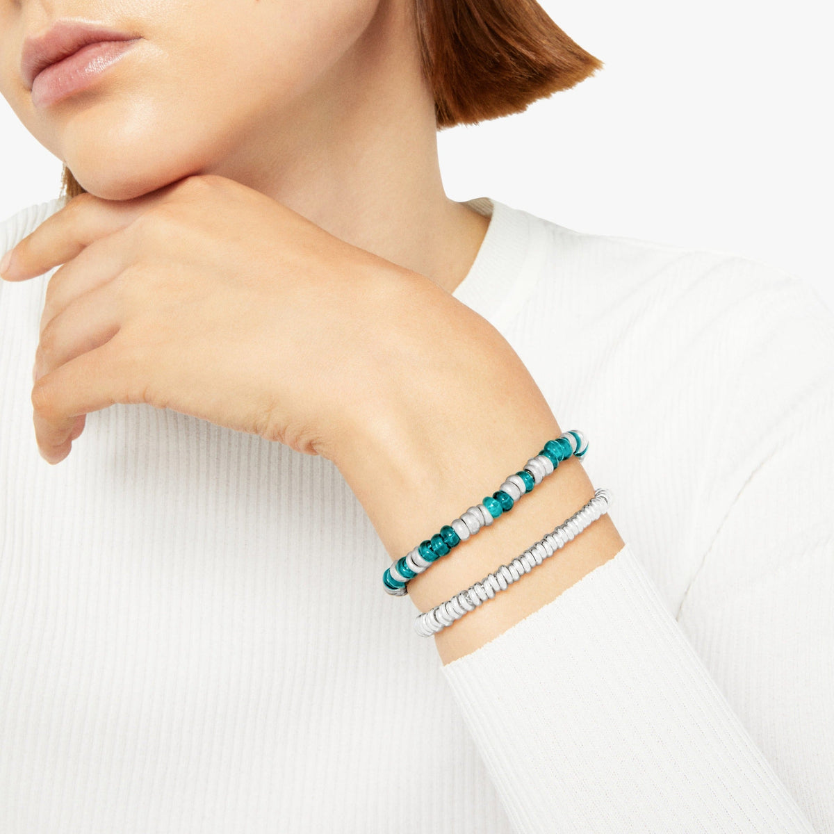 Rondelle silver Bracelet - Silver