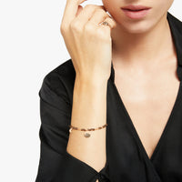 Moon & Sun rose gold smoky quartz & diamonds Bracelet - Rose Gold