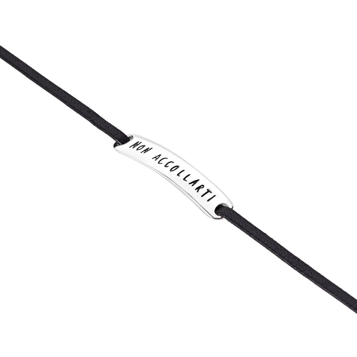 Sentimentale te.loscrivoio sterling silver Bracelet - Silver & Black