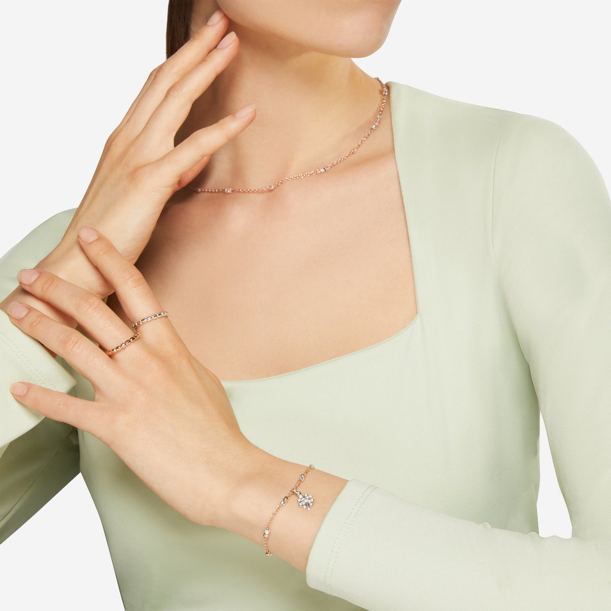 Granelli rose gold & silver Bracelet - Rose Gold & Silver