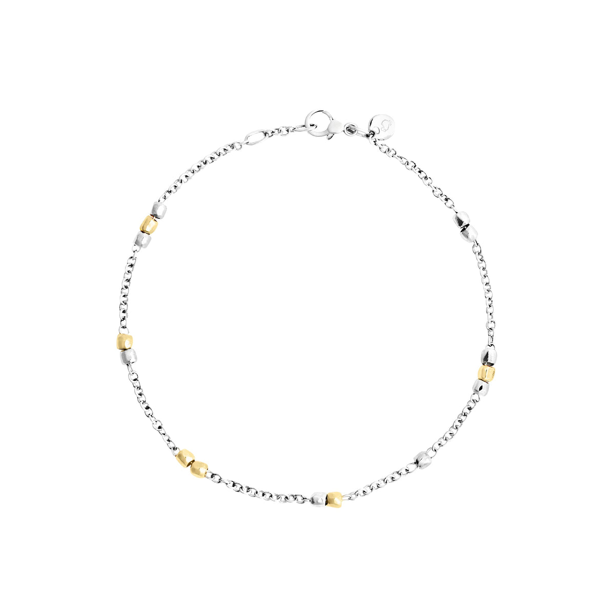 Mini granelli yellow gold & silver Bracelet - Yellow Gold & Silver
