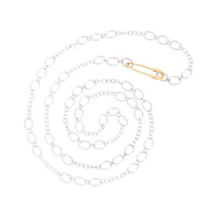 Pin yellow gold Necklace & Essentials silver Chain - Yellow Gold & Silver
