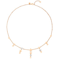 Star rose gold & diamonds Necklace - Rose Gold