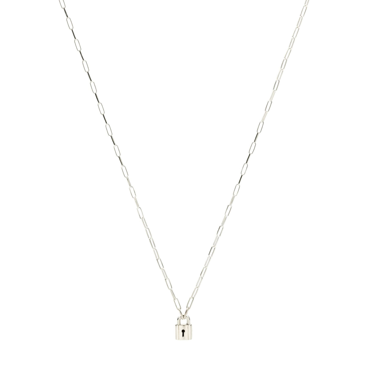 Lock silver Necklace - Silver