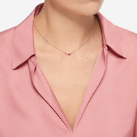 Bollicine rose gold sapphire ruby & amethyst Necklace - Rose Gold