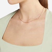Granelli rose gold & silver Necklace - Rose Gold & Silver