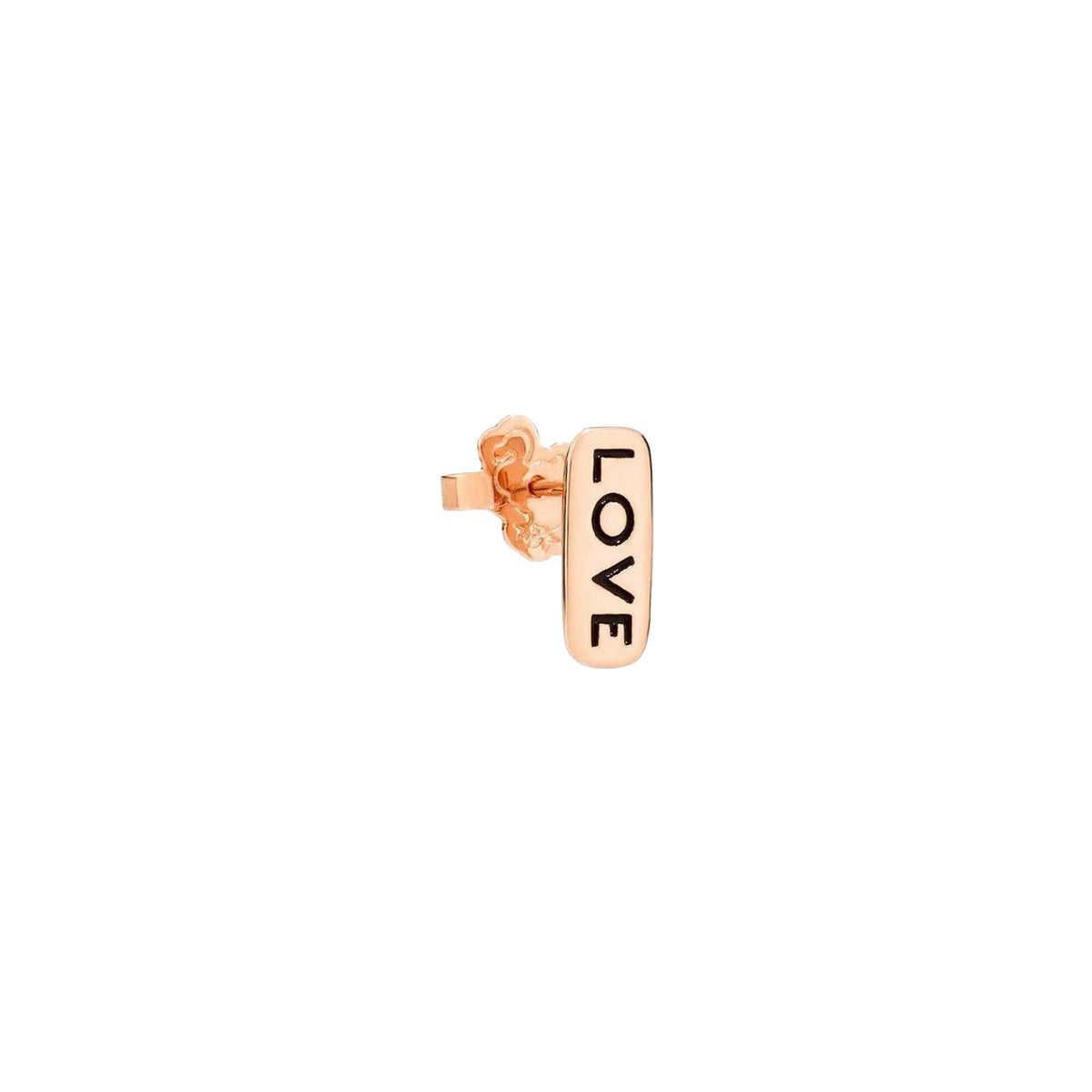 Love rose gold Half Pair Earring - Rose Gold