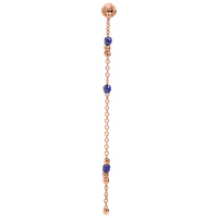 Mini Granelli pendant rose gold & blue ceramic Half-pair Earring - Rose Gold & Blue