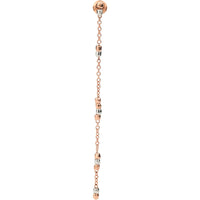 Mini Granelli rose gold & sterling silver pendant Half-pair Earring - Rose Gold & Silver