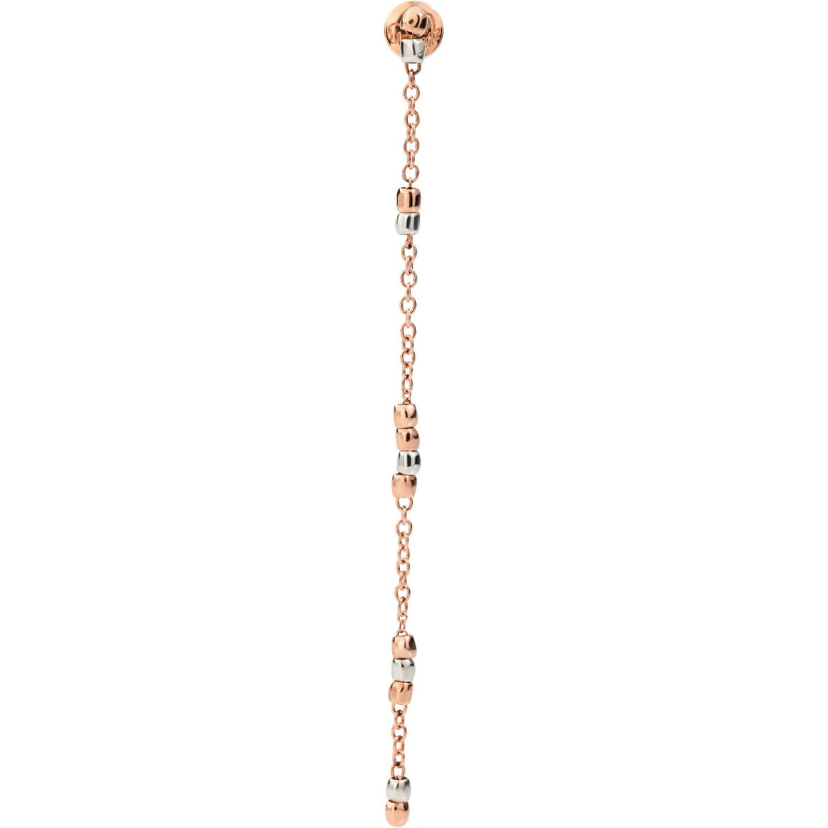 Mini Granelli rose gold & sterling silver pendant Half-pair Earring - Rose Gold & Silver