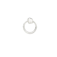 Nodo sterling silver Large Hoop Half-pair Earring - Silver