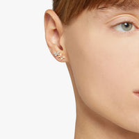 Butterfly rose gold & diamonds Stud Half-pair Earring - Rose Gold