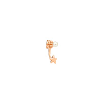 Stellina rose gold & crystal beads Half-pair Earring - Rose Gold