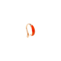 Rondelle rose gold plated silver & red enamel Earcuff - Rose Gold & Red