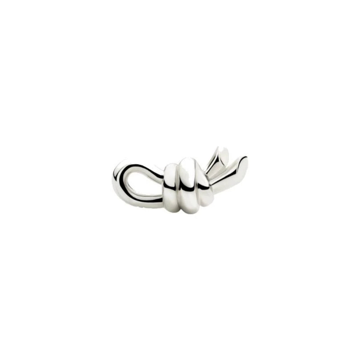 Nodo sterling silver Stud Half-pair left Earring - Silver