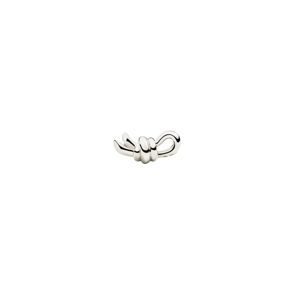 Nodo sterling silver stud Half-pair right Earring - Silver