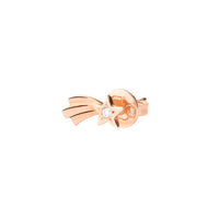 Comet Star rose gold & white diamonds Stud Half-pair Earring - Rose Gold