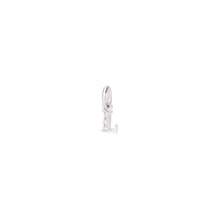 Precious letter L rhodium plated white gold & diamonds Charm - White Gold