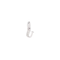 Precious letter U white gold & diamonds Charm - White Gold