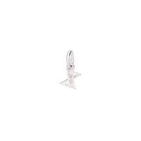 Precious letter X white gold & diamonds Charm - White Gold
