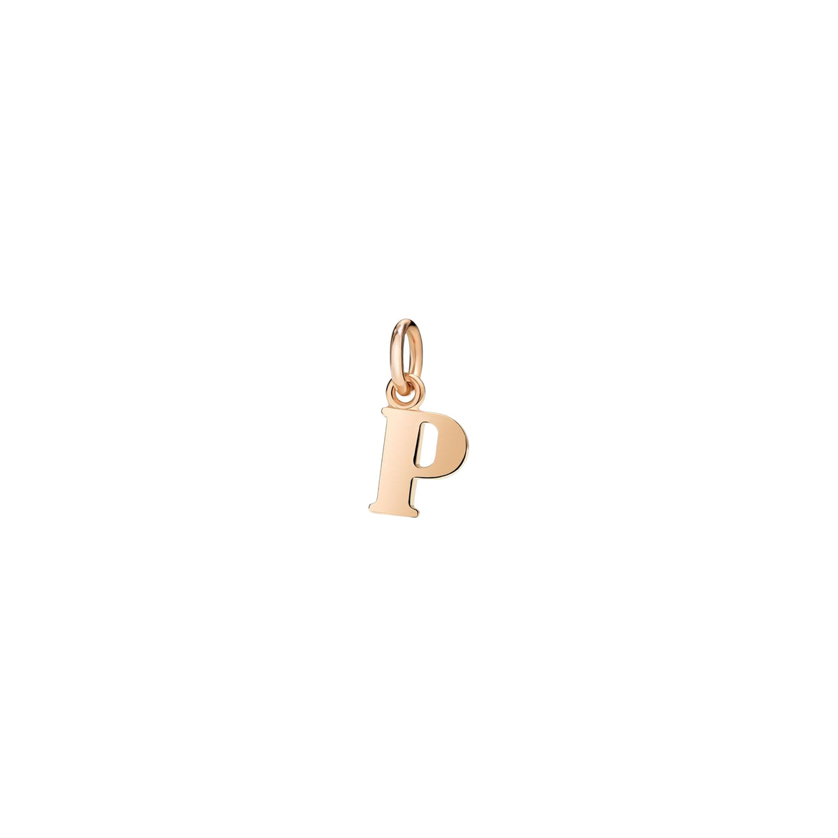 Letter P rose gold Charm - Rose Gold