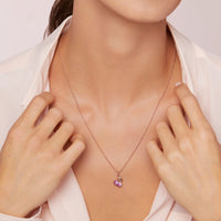 Cherry rose gold & rubies Charm - Rose Gold