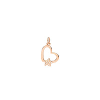 Heart rose gold & diamonds Charm - Rose Gold