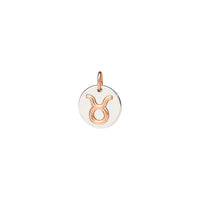 Taurus rose gold & silver Charm - Rose Gold & Silver
