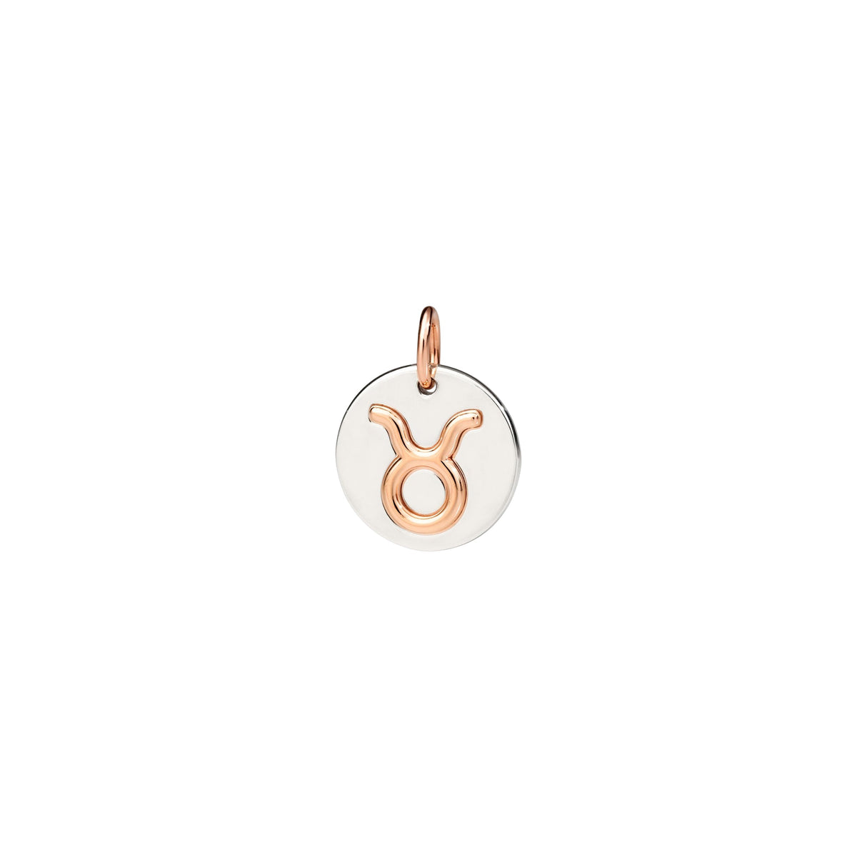 Taurus rose gold & silver Charm - Rose Gold & Silver