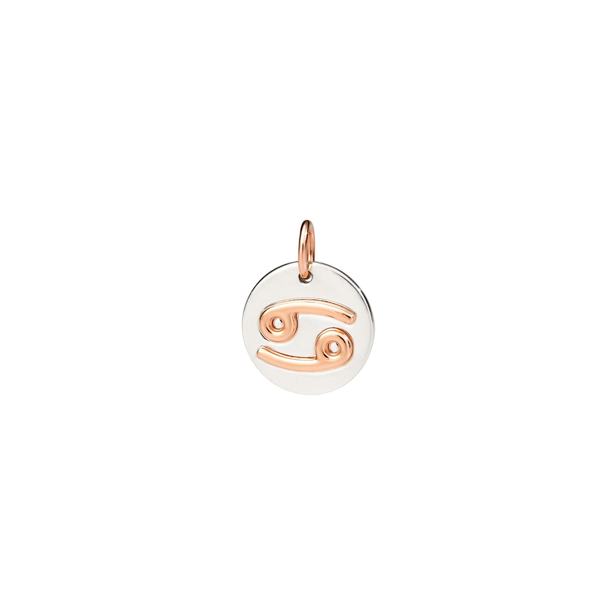 Cancer rose gold & silver Charm - Rose Gold & Silver