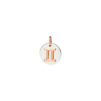 Gemini rose gold & silver Charm - Rose Gold & Silver