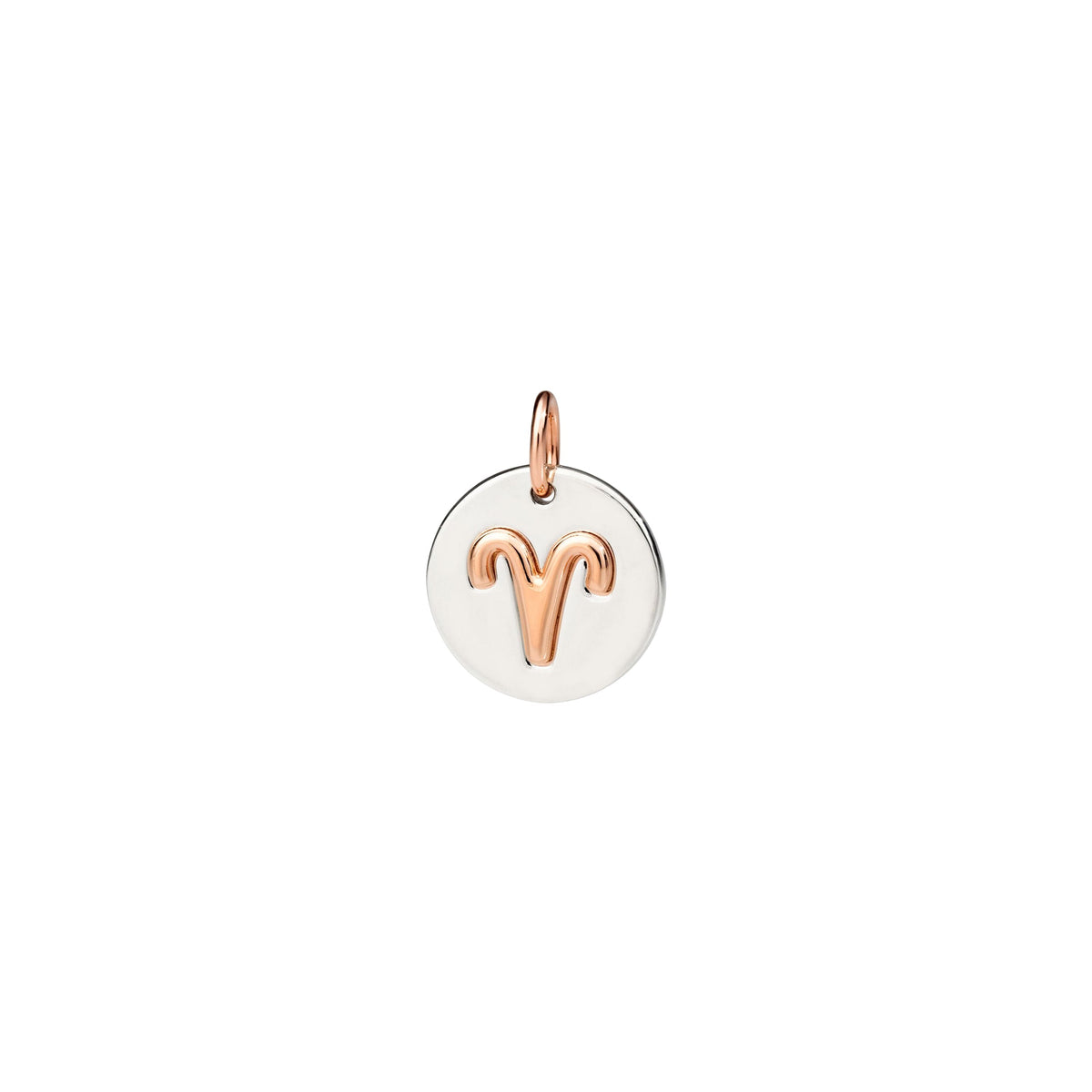 Aries rose gold & silver Charm - Rose Gold & Silver